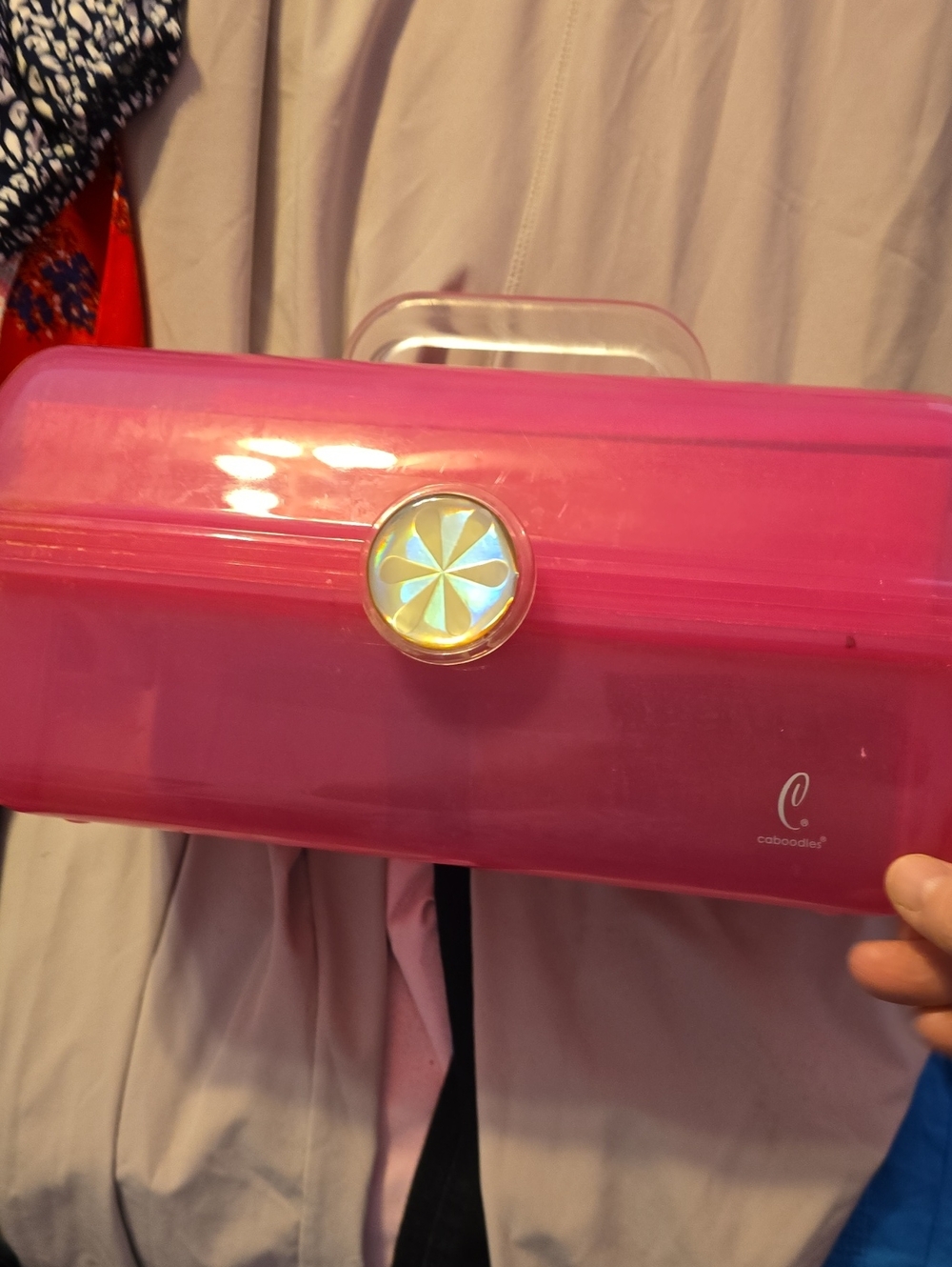 Caboodles Hot Pink Makeup Case‎ with Iridescent Snap